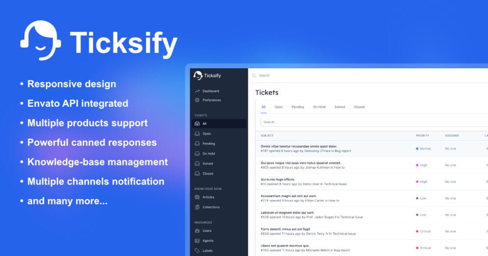 Ticksify v1.2.6 - Customer Support Software for Freelancers and SMBs