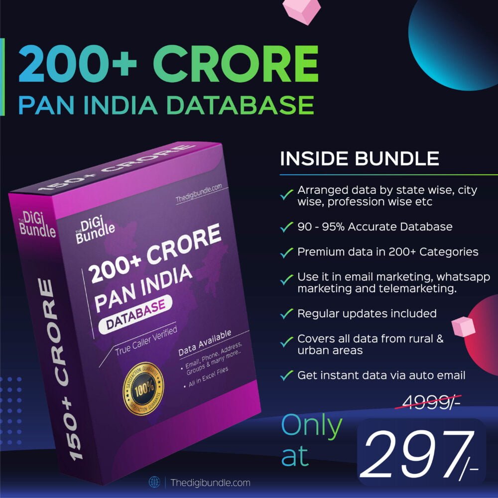 200+ Crore Pan India Database